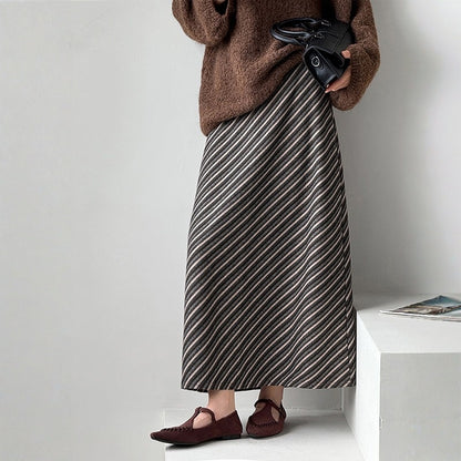 【ボトムス】春 秋 冬 ストライプ 上品 スカート 【JZシリーズ】