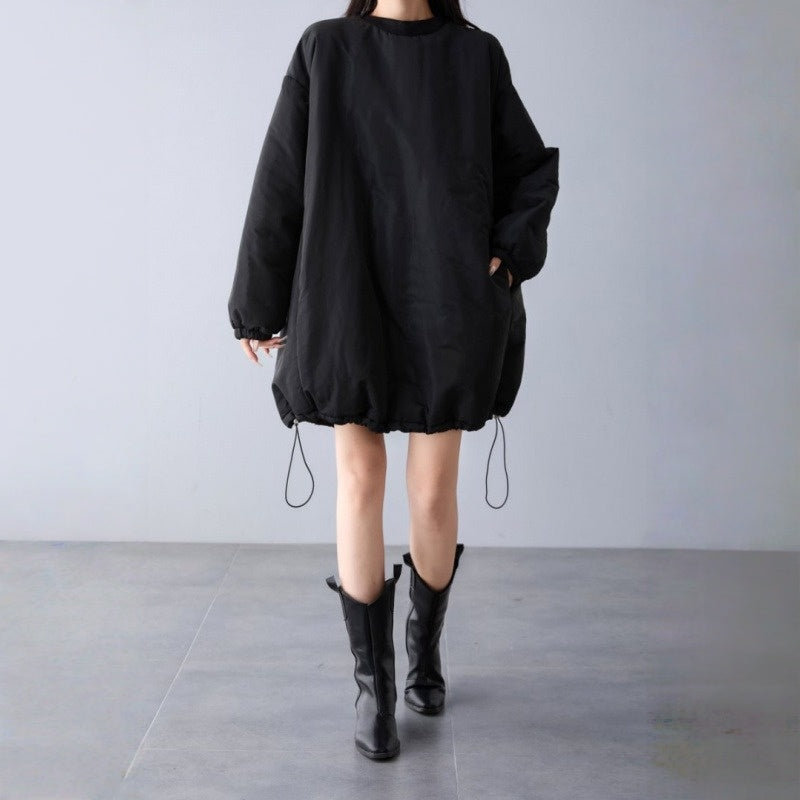 【アウター】春 秋 冬 ドローストリング ポケット 綿入れ ジャケット 【JZシリーズ】