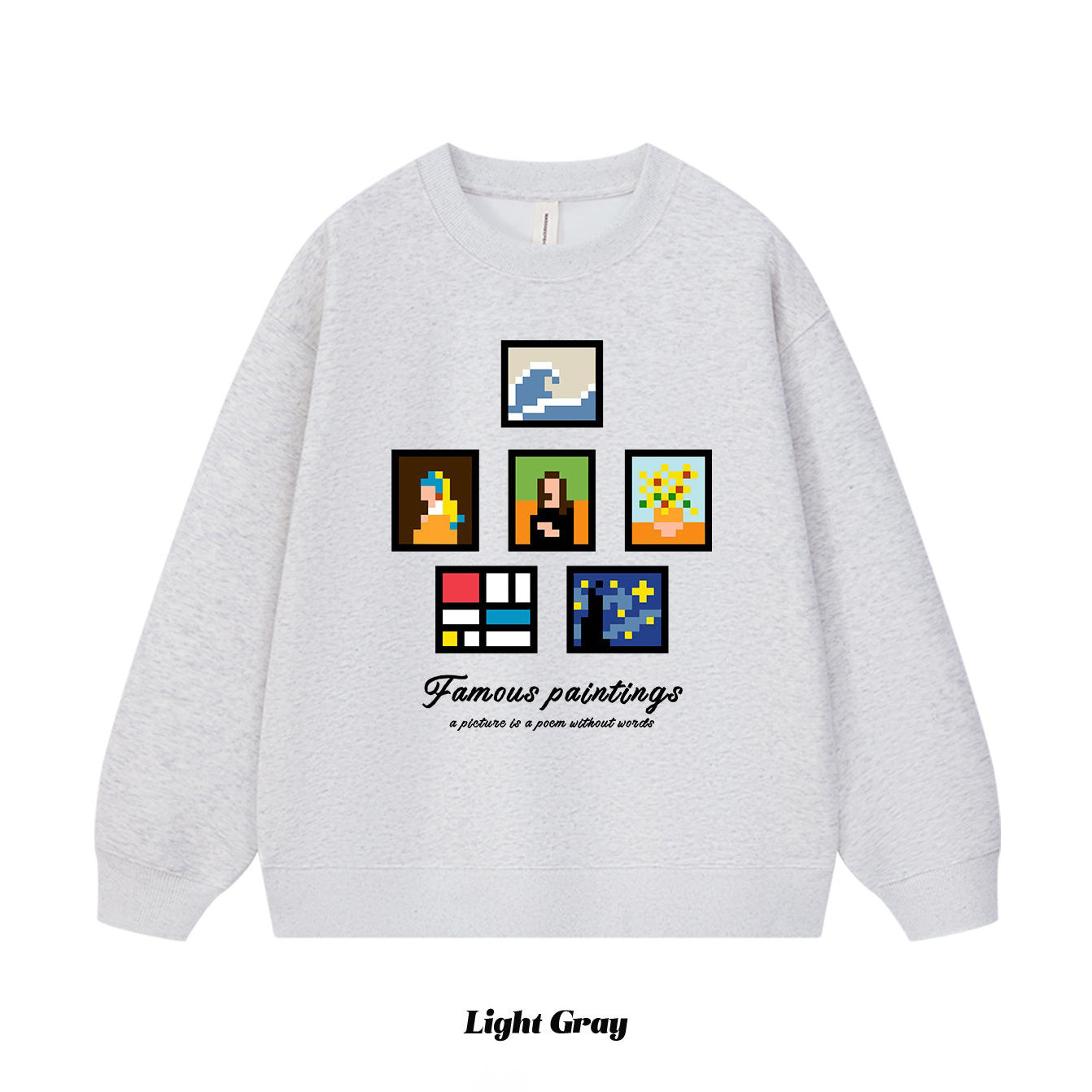 7カラー | S~3XL【トップス】ピクセル風 アメリカンプリント クルーネックスウェット カップル ユニセックス ヒップホップ ストリート パーカー【FCシリーズ】