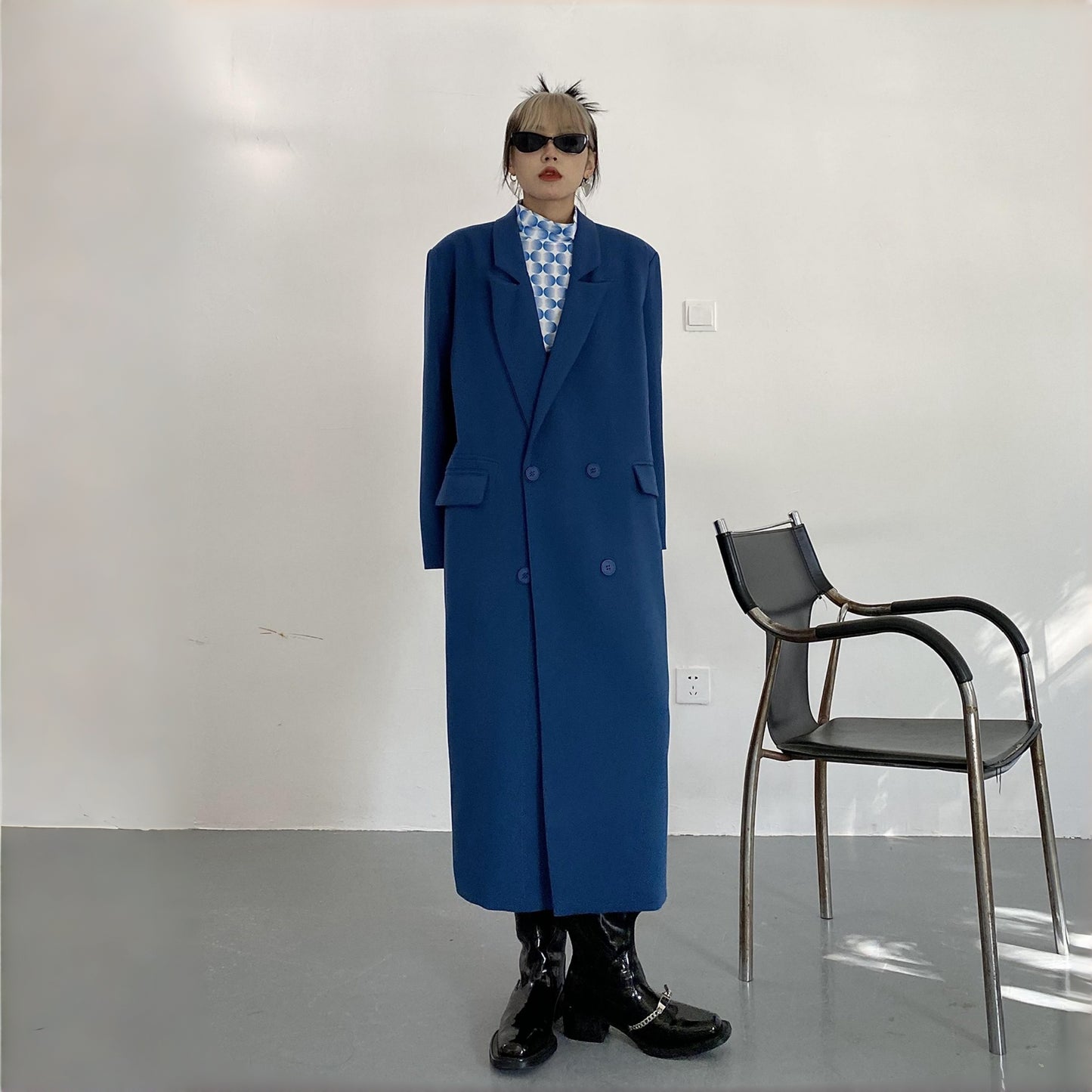 【アウター】新作 レトロ 合わせやすい 膝下丈 スーツジャケット コート【FCシリーズ】