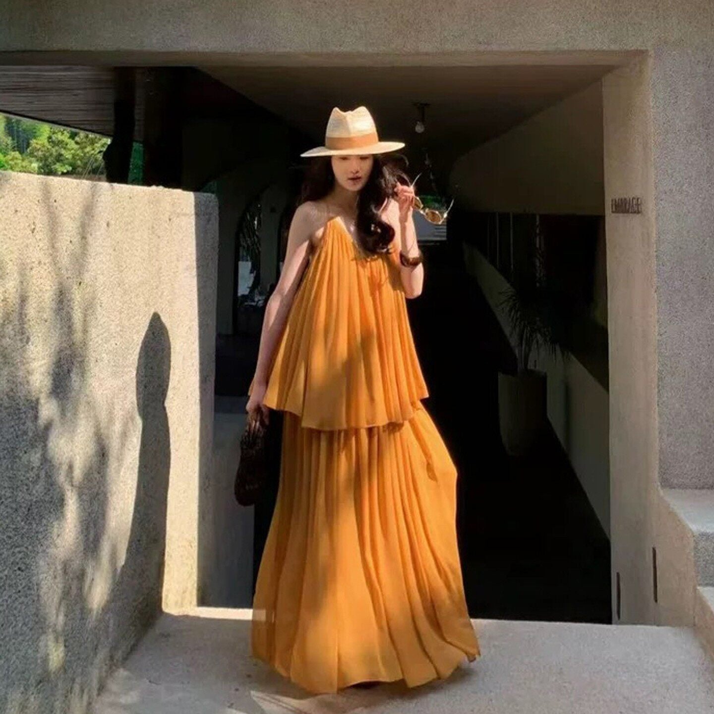 【セットアップ】ムード感 タンクトップ +スカート リゾートスタイル 2点上下セット 【JZシリーズ】