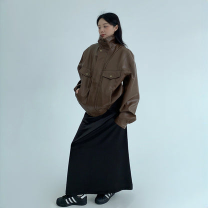 【アウター】春 秋 冬 アメリカン バーンスタイル バーンスタイル PU レザー ジャケット 【FCシリーズ】