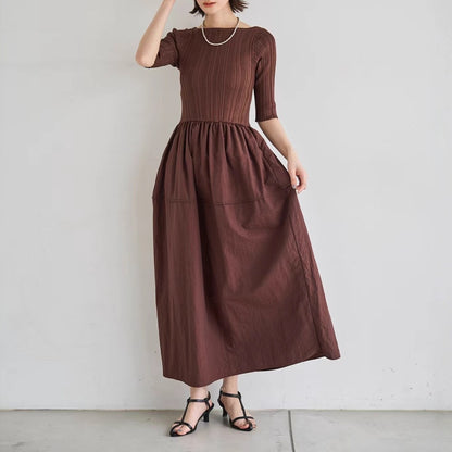 【ワンピース】【15～20日内発送】春 秋 夏 レトロ 切り替え ワンピース 【JZシリーズ】