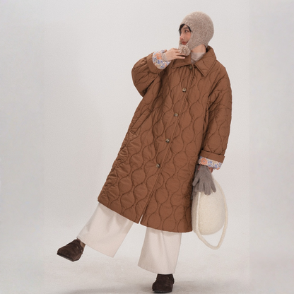 【アウター】クリブラウン 春 秋 冬 厚手 シングルボタン 中綿コート 【JZシリーズ】