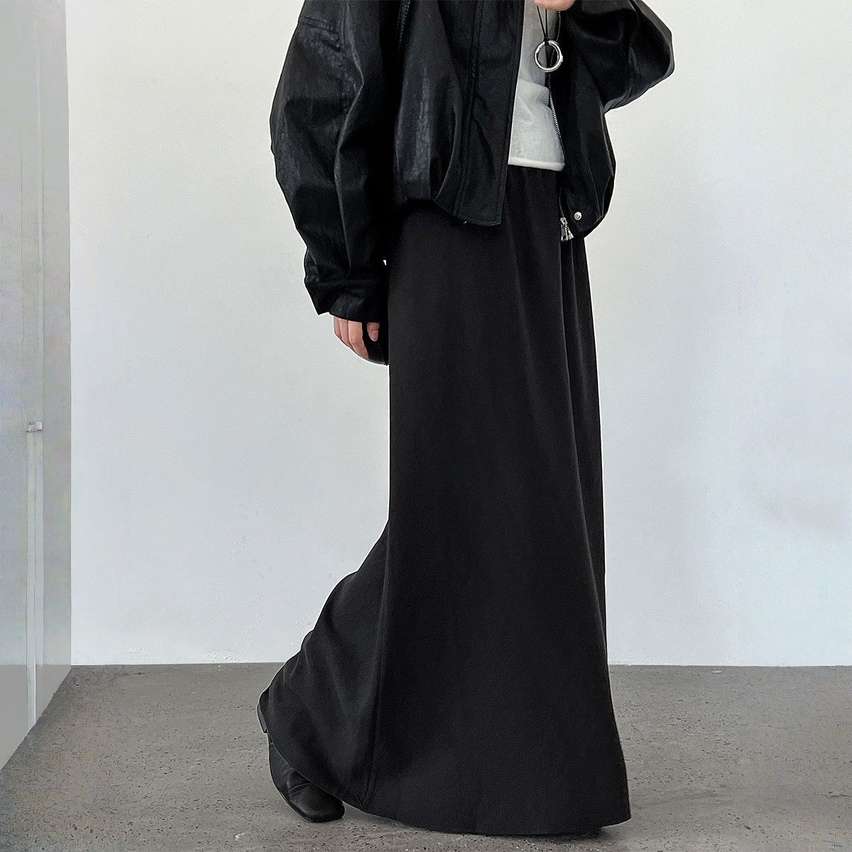 【ボトムス】春 秋 冬 ストレート 万能 細見え ハイウエスト スカート 【JZシリーズ】