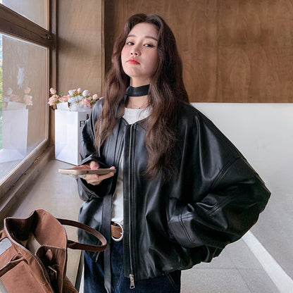 【アウター】 アメリカンヴィンテージ風  PUレザージャケット ゆったり おしゃれ 【JZシリーズ】