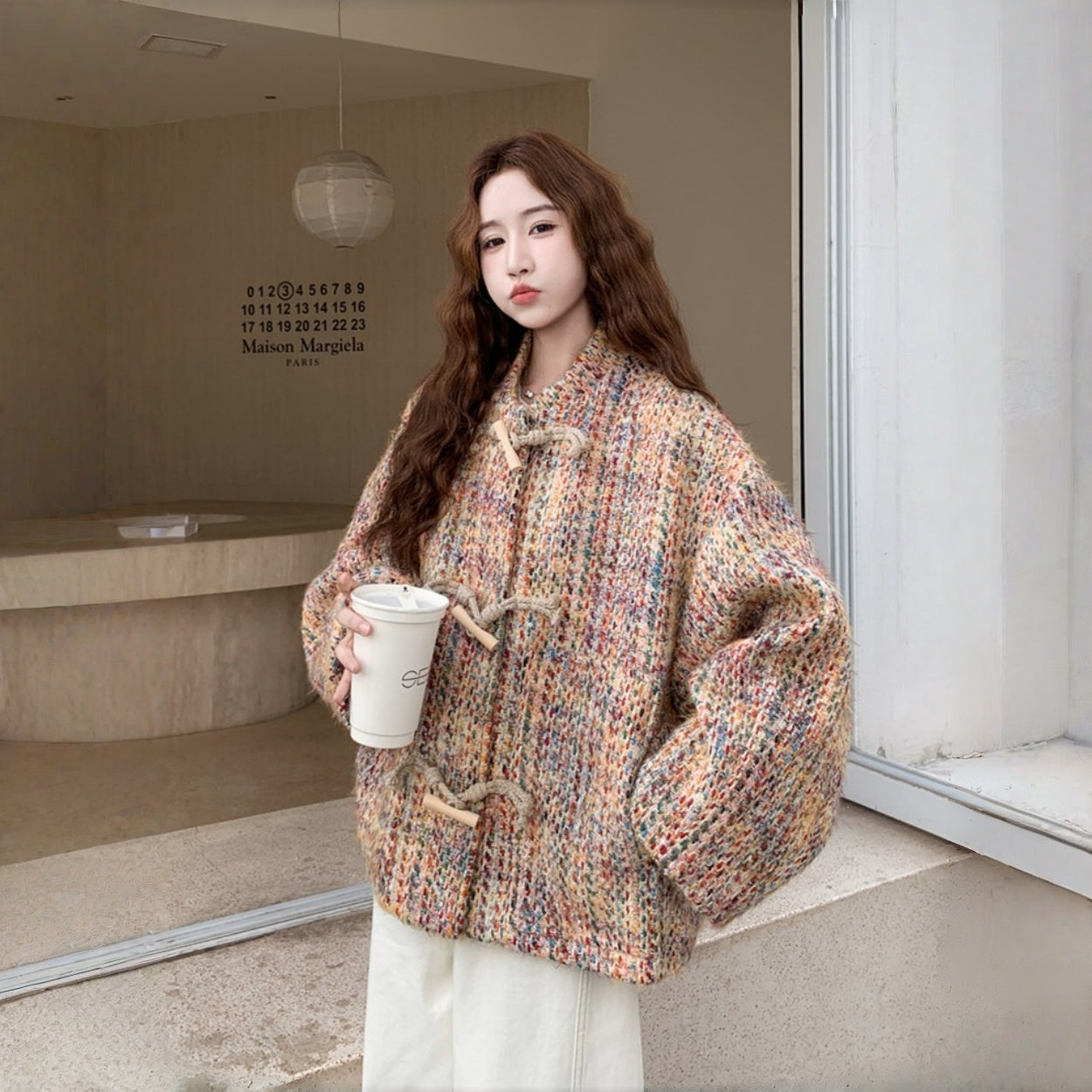 【アウター】スウィート ゆったり 高品質 海外トレンド カーディガン【SHシリーズ】