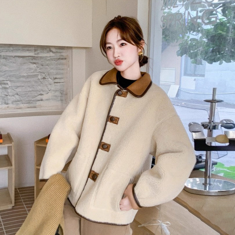 【アウター】リバーシブル仕様 スエード調×ボア コート 冬新作 レディースジャケット【JZシリーズ】