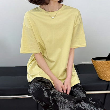 【トップス】夏新作 バックねじりデザイン カジュアル ラウンドネック 半袖Tシャツ【JZシリーズ】