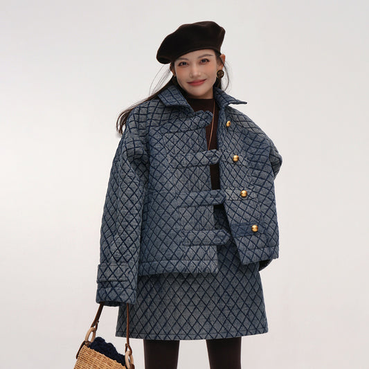 【アウター】レトロ可愛い♡シャネル風ツイードジャケット 秋冬コーデにぴったり ゆったりシルエット コート【JZシリーズ】【20~25日内発送】