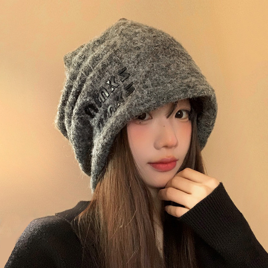 【グッズ】ふんわり ルーズビーニー 秋冬 大きめ頭囲 防寒 小顔効果
