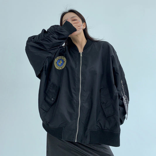 【アウター】アメリカンヴィンテージ風 リラックスシルエット ボンバージャケット【FCシリーズ】