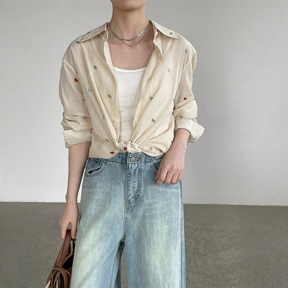 【トップス】カラフル おしゃれカジュアル UV対策トップス シャツ 【JZシリーズ】