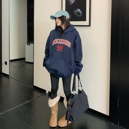 【トップス】刺繍 春 秋 冬 ヘビーウェイト 裏起毛  フード付き パーカー 【FCシリーズ】