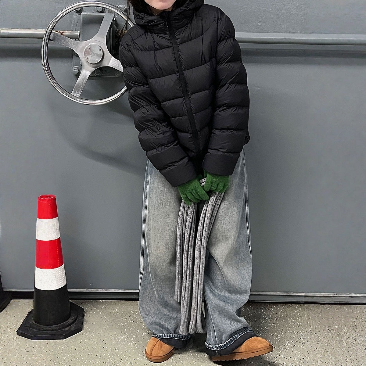 【アウター】パフ風 またはボーンライン風 防寒 フード付きジャケット 【JZシリーズ】