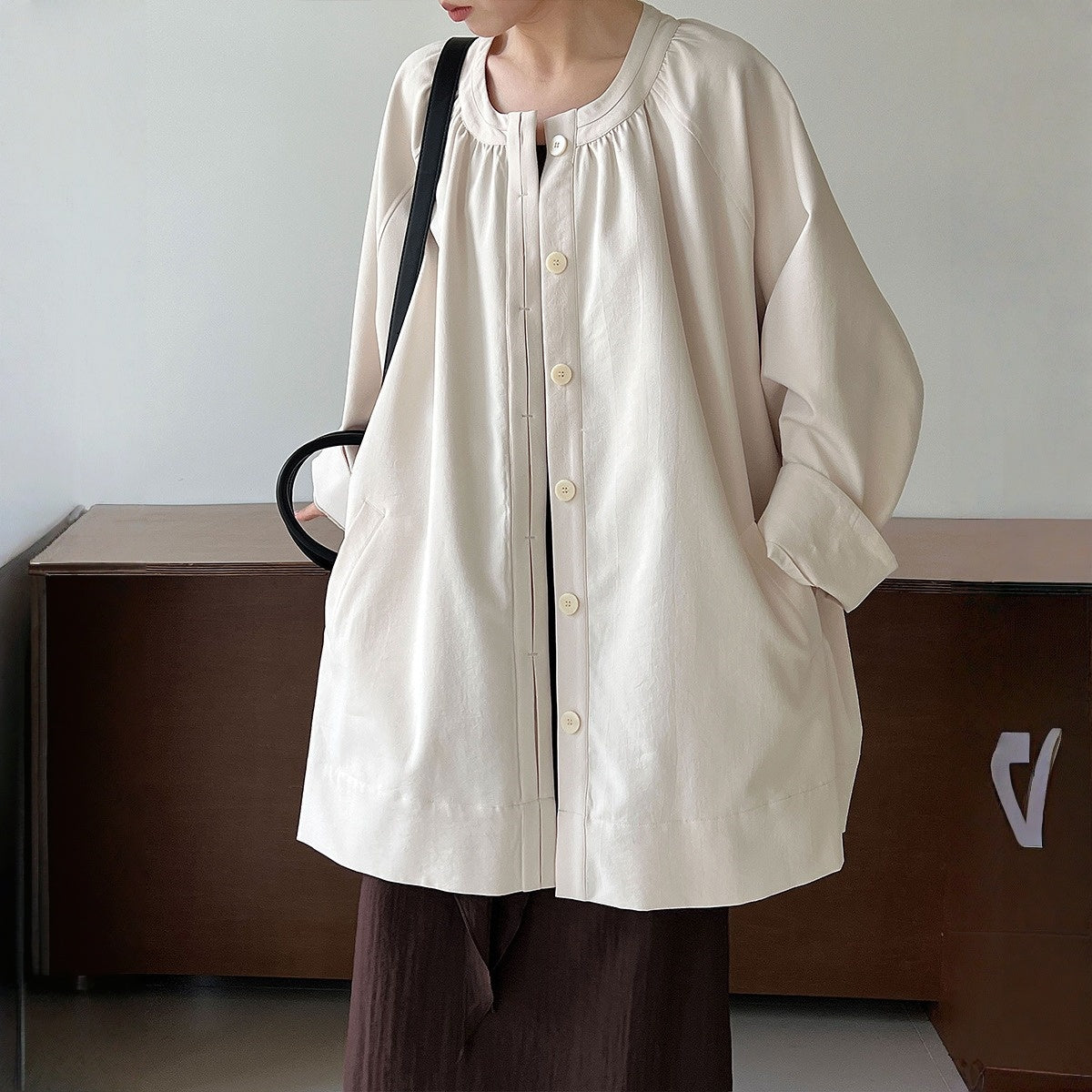 【アウター】春 秋 オーバーシルエット クラシック トレンチ コート 【JZシリーズ】