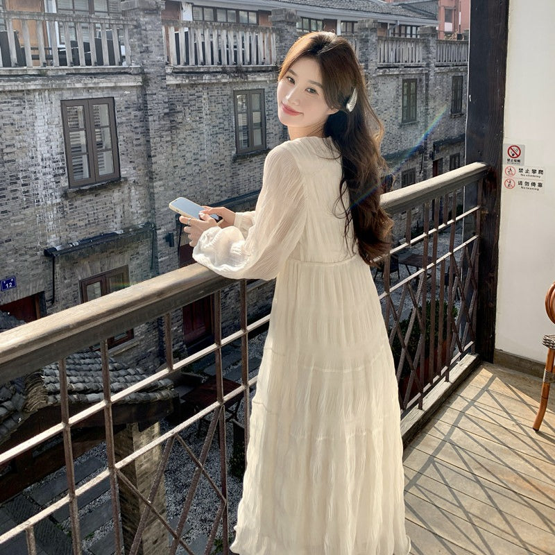 【ワンピース】高級感 合わせやすい スウィート 肌触りいい 長袖ワンピース【JZシリーズ】