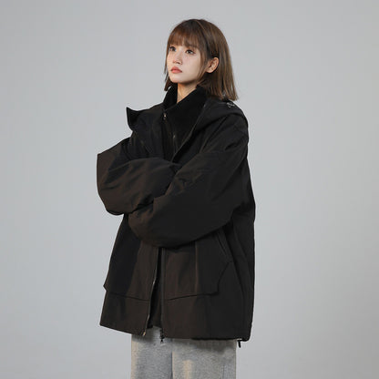 【アウター】春秋新作 アウトドア風 3WAY スポーツ ジャケット レディース オーバーサイズ アメリカン カジュアル マウンテンパーカー【FCシリーズ】