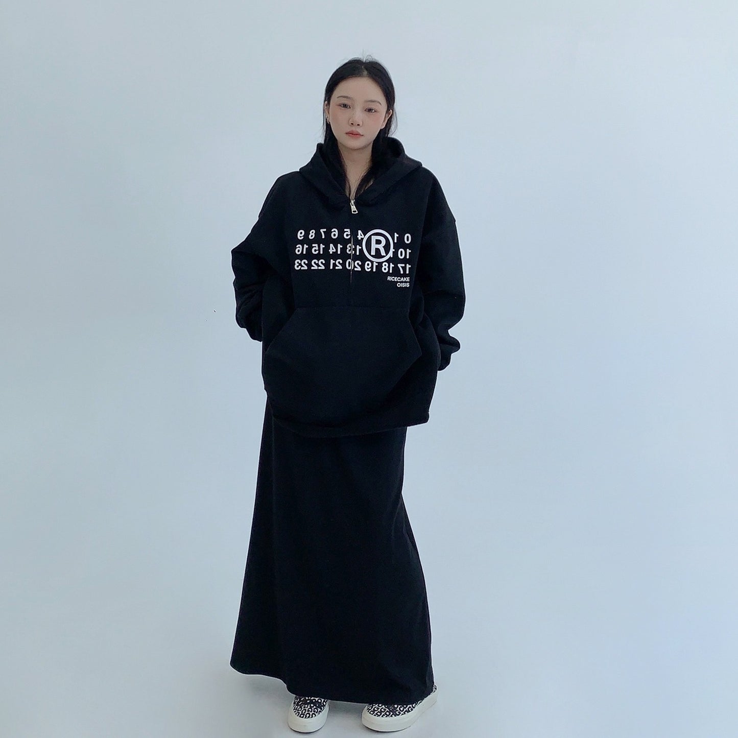 【アウター】春 秋 冬 厚手 オーバーシルエットハーフジップ フード付き パーカー ジャケット 【FCシリーズ】