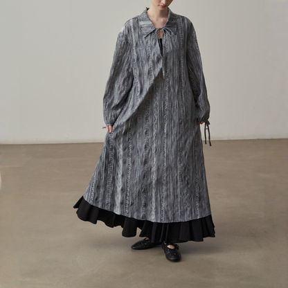 【ワンピース】プリーツ プリーツ レイヤード 長袖 ワンピース 【SHシリーズ】