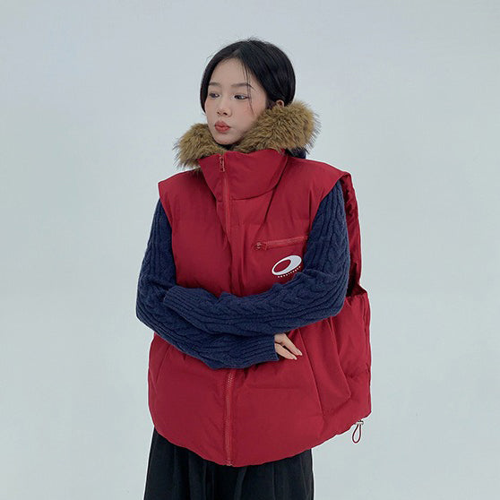 【トップス】厚手中綿ベスト アメカジ ショート丈 レディース【FCシリーズ】【10～13日発送】