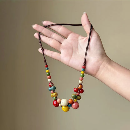 【🎁 B2G1｜先行スタート！】【グッズ】新中華風ヴィンテージ ネックレス｜民族風ロングニットチェーン｜個性派デザイン 鎖骨チェーン レディース