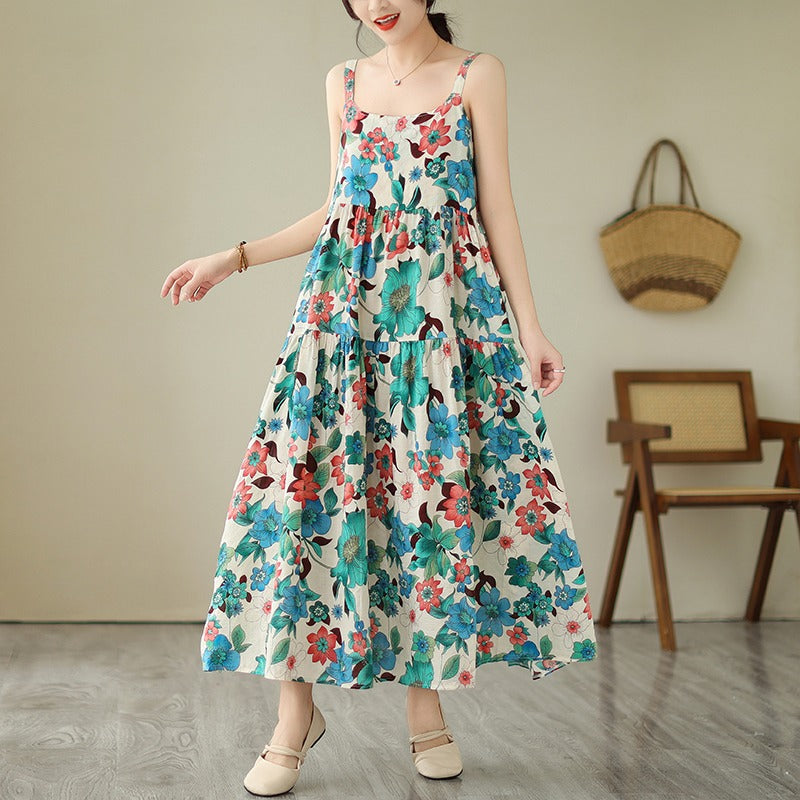 【ワンピース】大人可愛いフレアキャミワンピ｜大きいサイズ対応 ノースリーブワンピース【SHシリーズ】