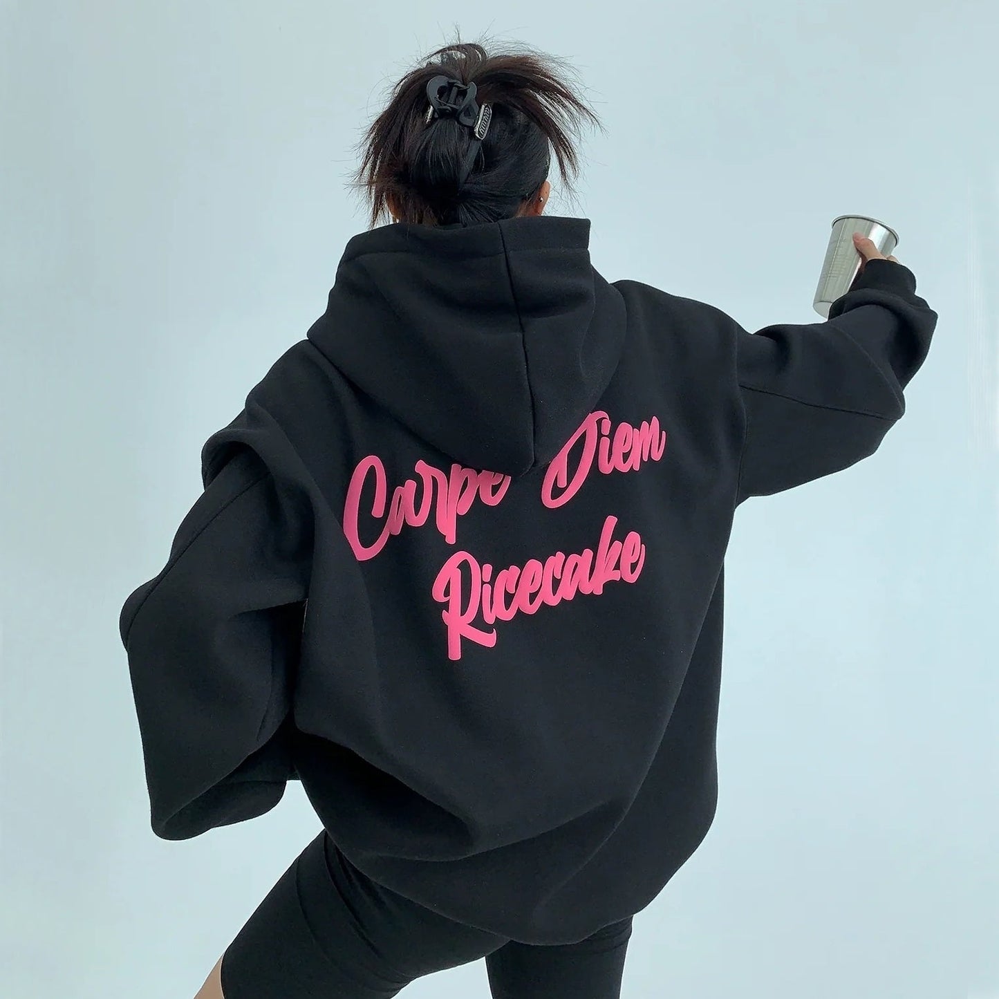 【トップス】秋冬 シンプル プリント 裏起毛 フード付き パーカー 【FCシリーズ】