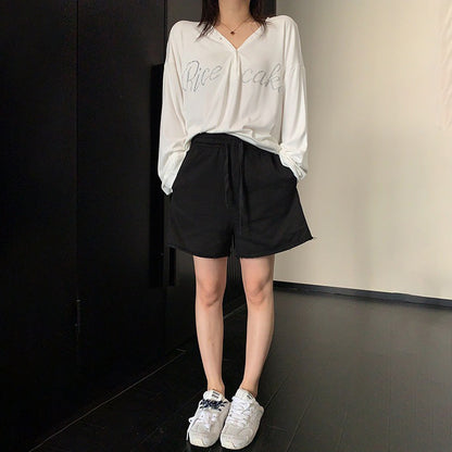夏季毛圈刺繡短褲｜寬鬆休閒運動短褲【FC系列】