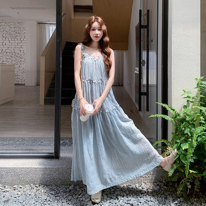 【ワンピース】フレンチ風 美しい 花柄 ノースリーブワンピース【SHシリーズ】