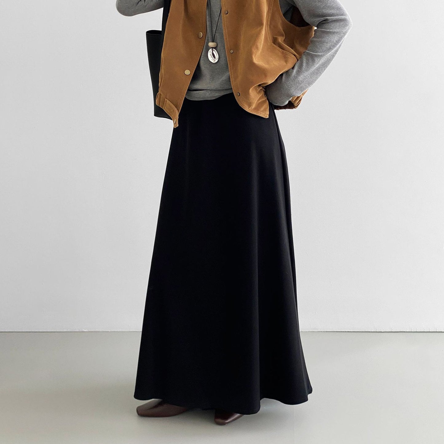 5カラー【ボトムス】裏起毛 スカート 気品ある無地 ドレープ感 レディース すっきりAライン フレアスカート【JZシリーズ】