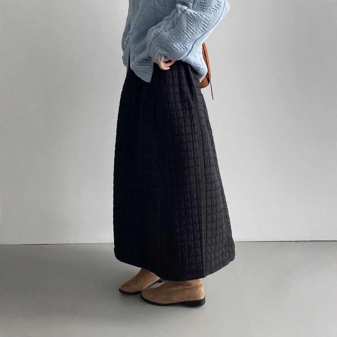 【ボトムス】ウエストゴム コットン風  厚手 バルーンスカート【JZシリーズ】