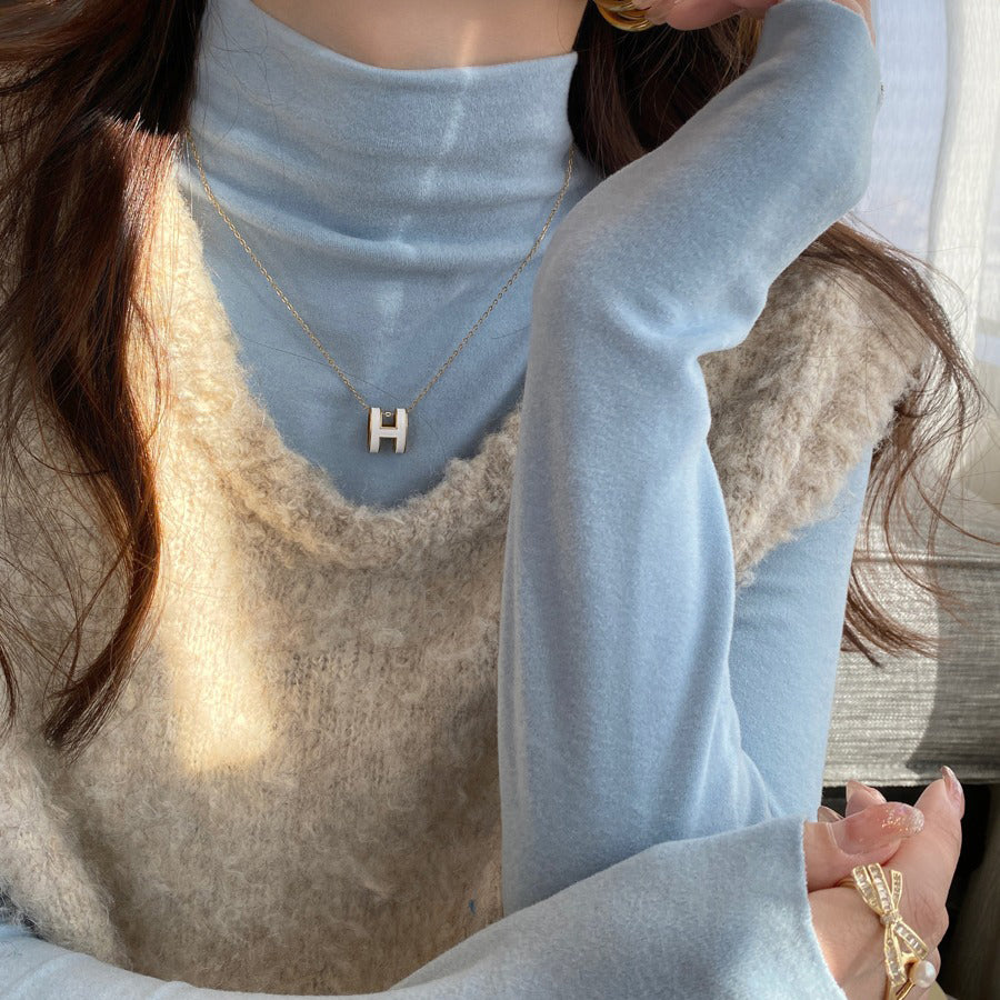 【トップス】🌈12色展開！ハーフタートルネックインナートップス 🏷️超万能 柔らかくて暖かい【JZシリーズ】