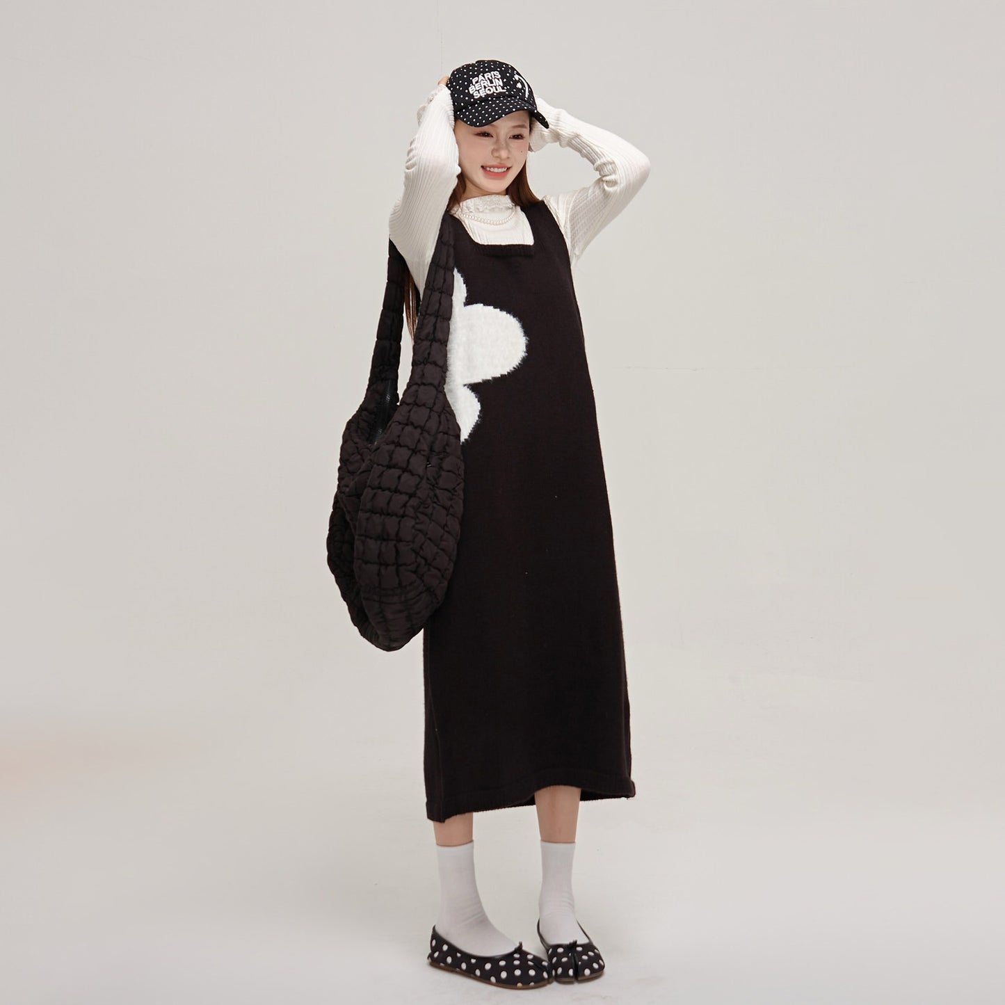 【ワンピース】💎エレガント＆高級感 ノースリーブワンピース 秋冬 レディース フレンチ風 ベストワンピ 【JZシリーズ】