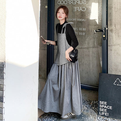 2点セット！【セットアップ】おしゃれトップス＋キャミソールワンピースセット レディース 春夏コーデ トレンド感 大人可愛い【JZシリーズ】