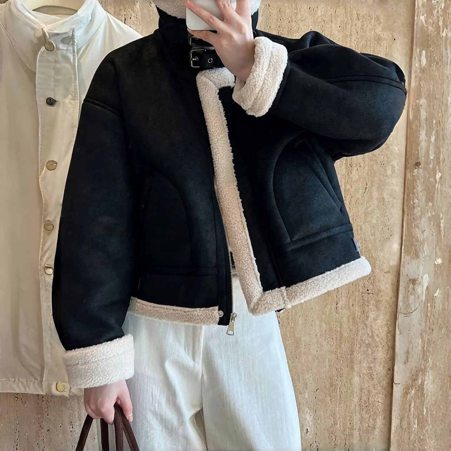 【24AW】【アウター】ファッション 防寒 極暖 ファー一体型 ジャケット【SNシリーズ】