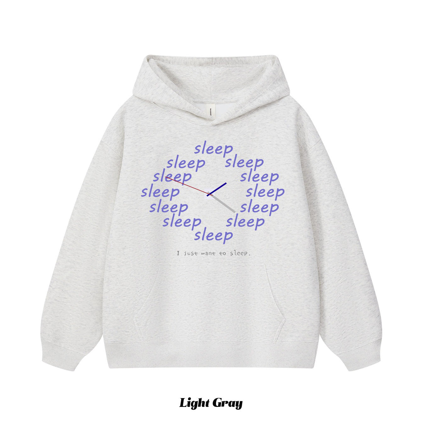 9カラー | S~3XL【トップス】アメリカン風 おやすみモード 時計プリント フーディー 春秋 ルーズ ユニセックス パーカー【FCシリーズ】