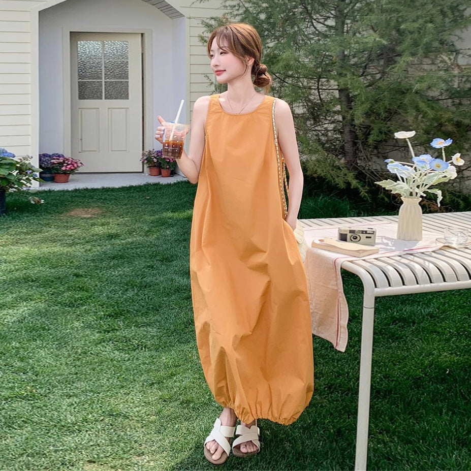 【ワンピース】バルーンシルエット ワンピース 夏 レディース ノースリーブ  リゾートコーデ【JZシリーズ】