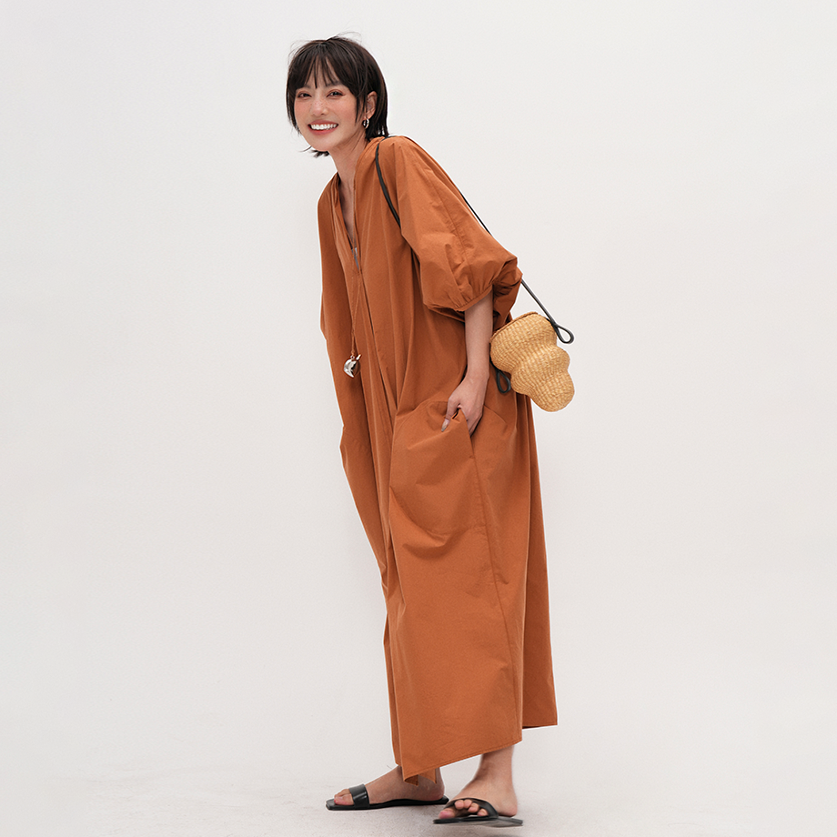 【ワンピース】夏 デザイン感溢れる プルオーバー ゆったりシルエット バカンス風半袖ワンピース【JZシリーズ】