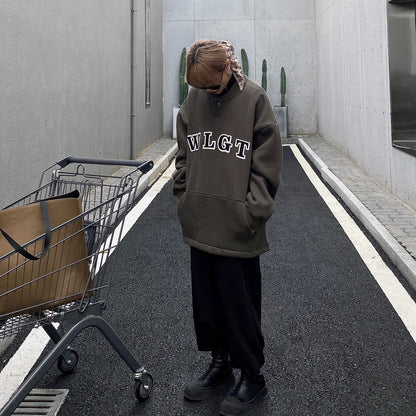 【トップス】刺繍 裏起毛 春 秋 冬 BF風 プルオーバー パーカー 【FCシリーズ】