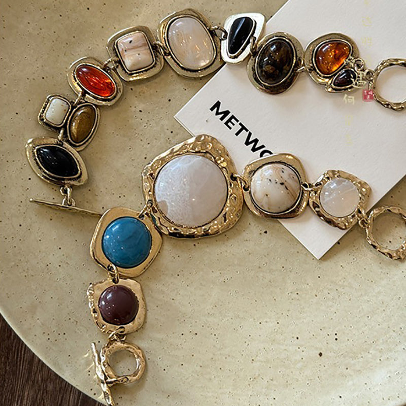 【グッズ】✨新作 レディース ヴィンテージ風 ボヘミアンブレスレット 存在感あり 華やか レトロ調 上品見え 小众デザイン