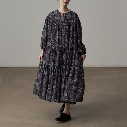 【ワンピース】センスある シフォン センスある  レイヤード感 レイヤード風 長袖 ワンピース 【SHシリーズ】