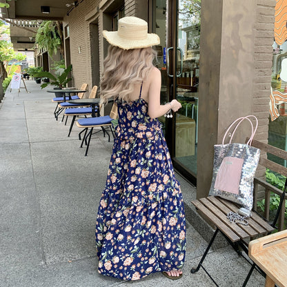 【ワンピース】フレンチ 夏 気質感 ゆったりシルエット 体型カバー ノースリーブワンピース【SHシリーズ】