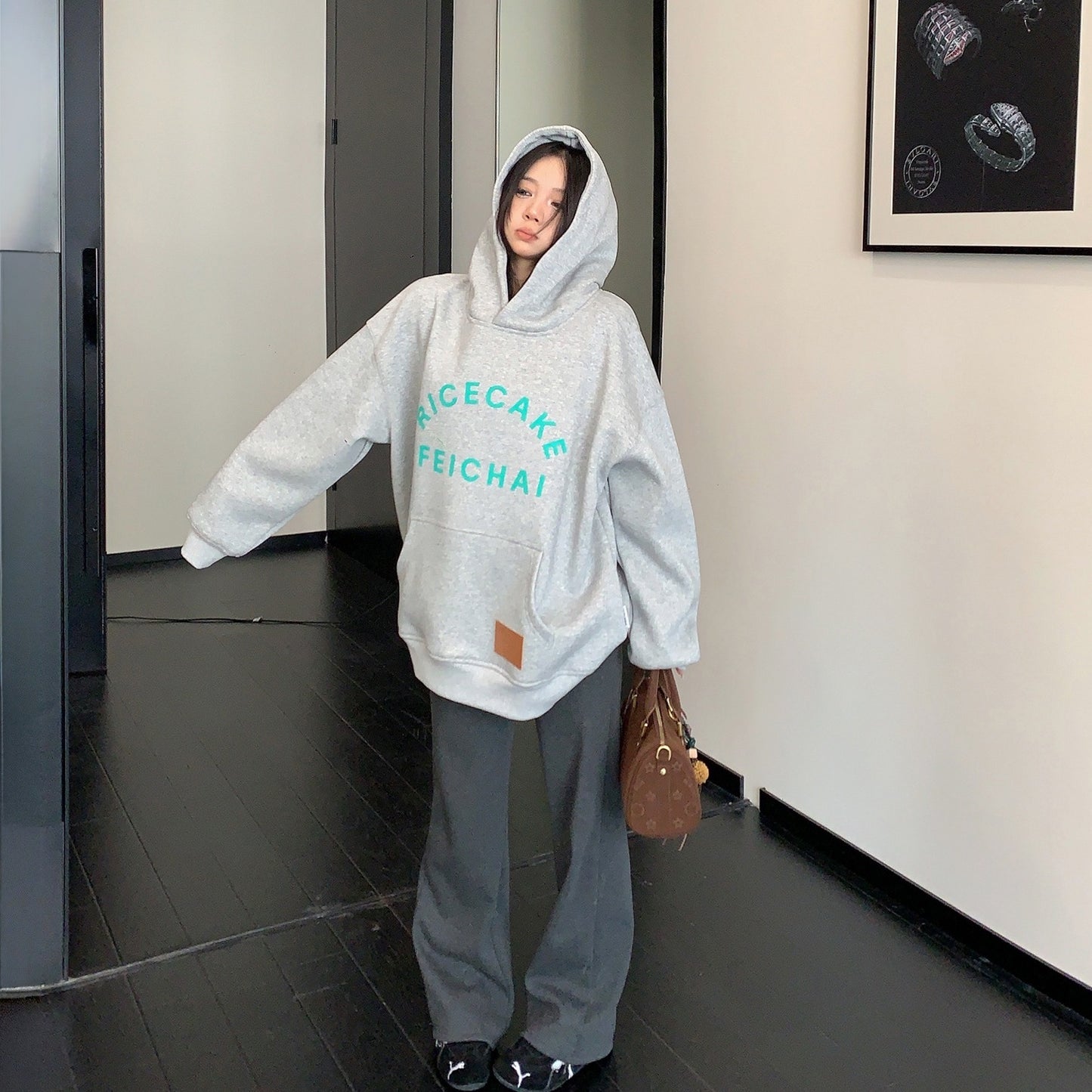 【トップス】裏起毛 春 秋 冬 立体プリント フード付き パーカー 【FCシリーズ】