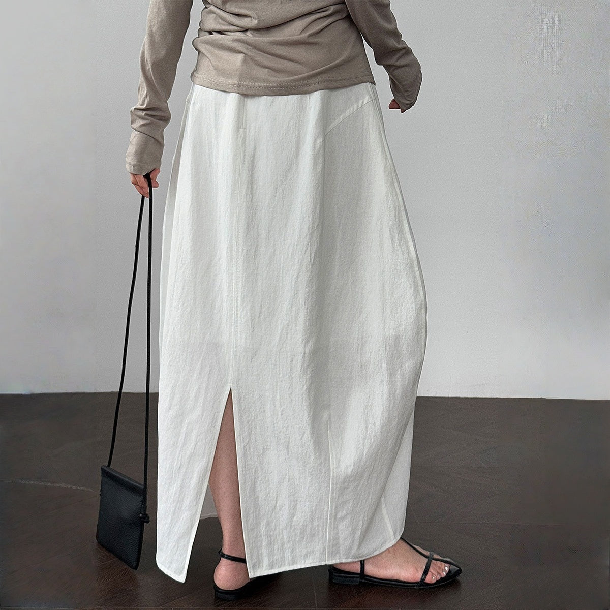 【ボトムス】夏 無地 エレガント バルーンスカート 【SNシリーズ】
