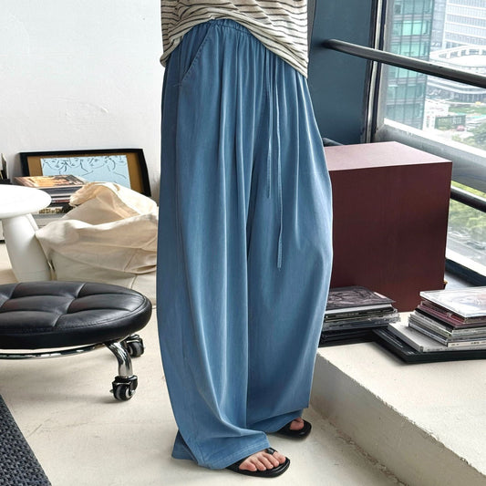 【ボトムス】夏 韓国風 リラックス感 柔らかく肌触り良い 着痩せカジュアルパンツ【JZシリーズ】