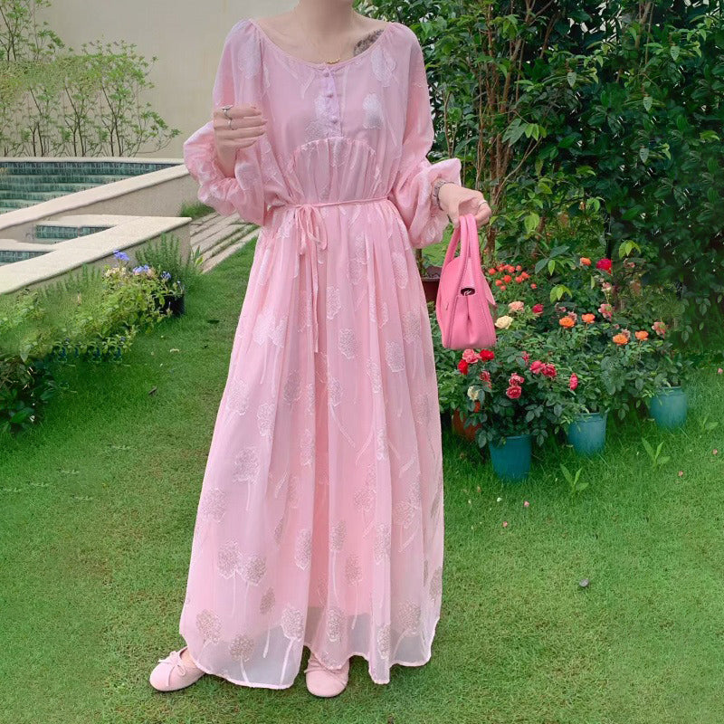 【ワンピース】5カラー 柔らかい雰囲気 2WAY 着痩せ効果 おしゃれな長袖ワンピース