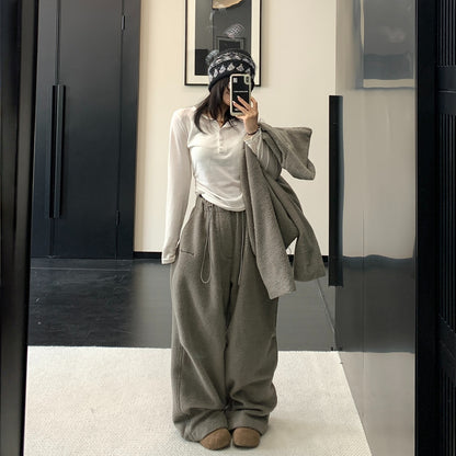 【セットアップ】フリース 厚手 春 秋 冬 トップス + パンツ 2点上下セット 【FCシリーズ】