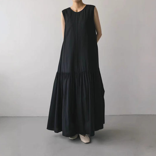 【ワンピース】夏新作 軽やか素材 ノースリーブ ティアードワンピース ふんわり揺れる 涼しげ大人ワンピ【JZシリーズ】