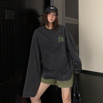 【トップス】アメリカンヴィンテージウォッシュロンT レディース オーバーサイズ 秋コーデ 長袖Tシャツ【FCシリーズ】